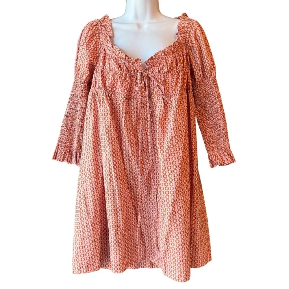 Free People Star Dip Mini Dress Glass Roses Boho Women's Size X-Small NEW